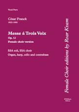 Messe a Trois Voix | Mass in A major Op. 12 SSA Vocal Score cover